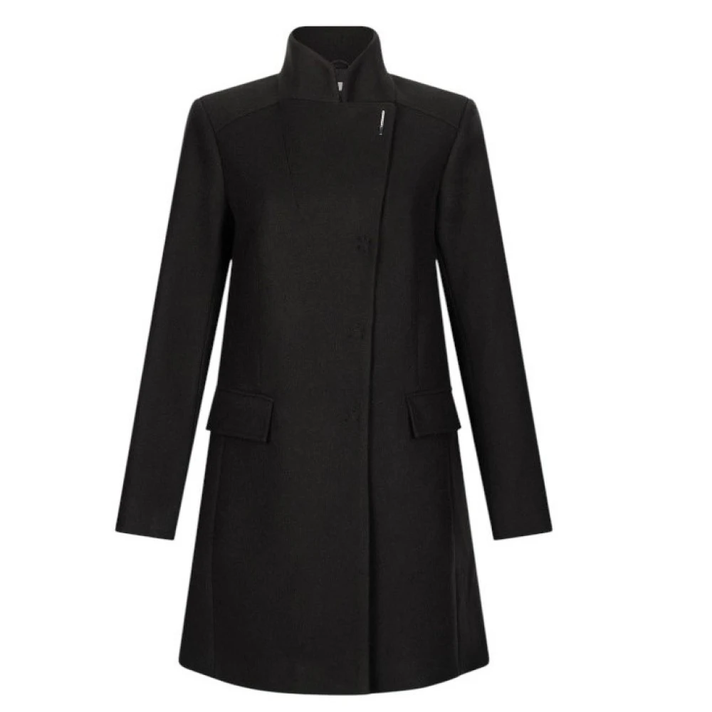Liu Jo Vrouw Zwart Jassen Dames, S, Wol, Mf 5119J4873 Double Cloth Jas