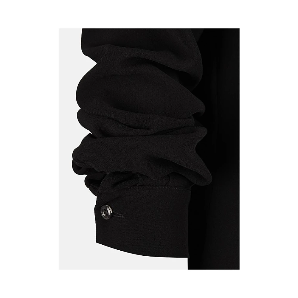 Dsquared2 Uitlopende Jurk met Lavallière Kraag Black Dames