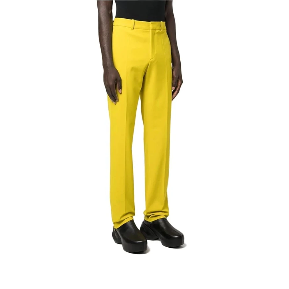 Botter Gula Slim Fit Byxor med Dragkedjor Yellow, Herr