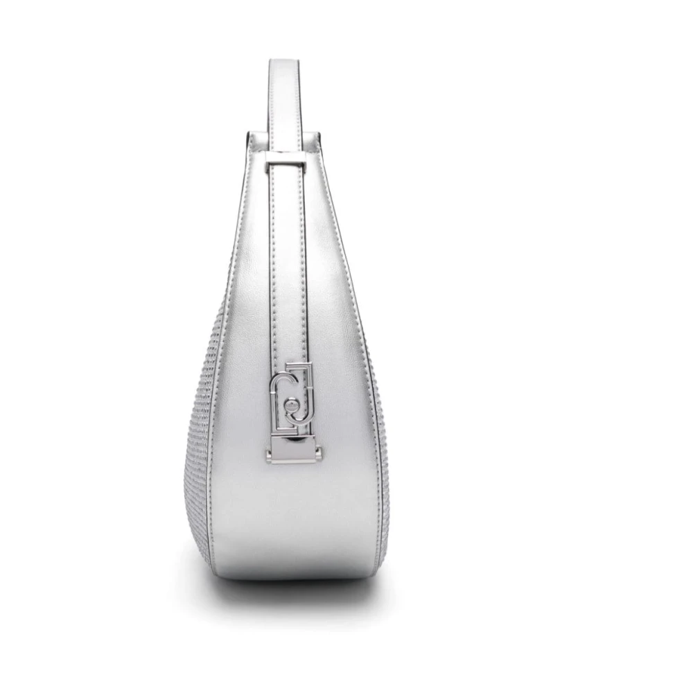 Liu Jo Eco-leren halvemaan design tas met strass White Dames