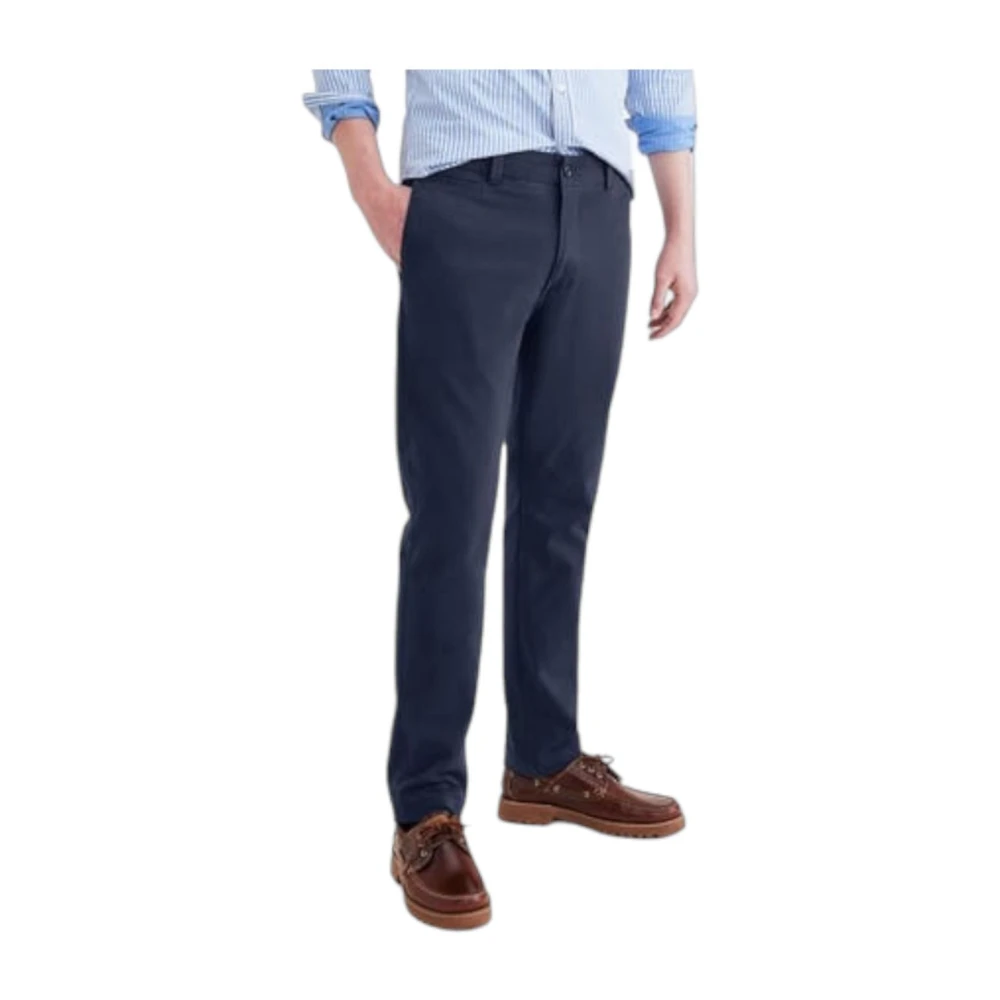 Dockers Men's Blue Navy Slim Fit Khaki Trousers - Chinos - W29 L32 - Trousers