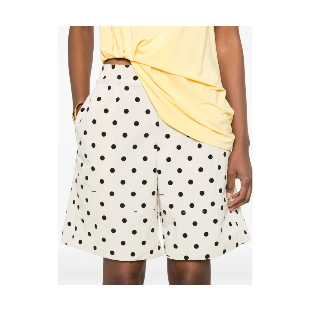 Jacquemus Beige Elastische Taille Shorts Beige Dames