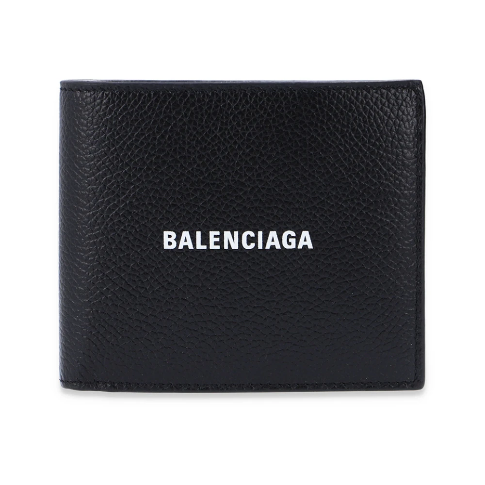 Balenciaga Men's Black Wallet With Logo - Wallets & Cardholders - One Size - Accessories