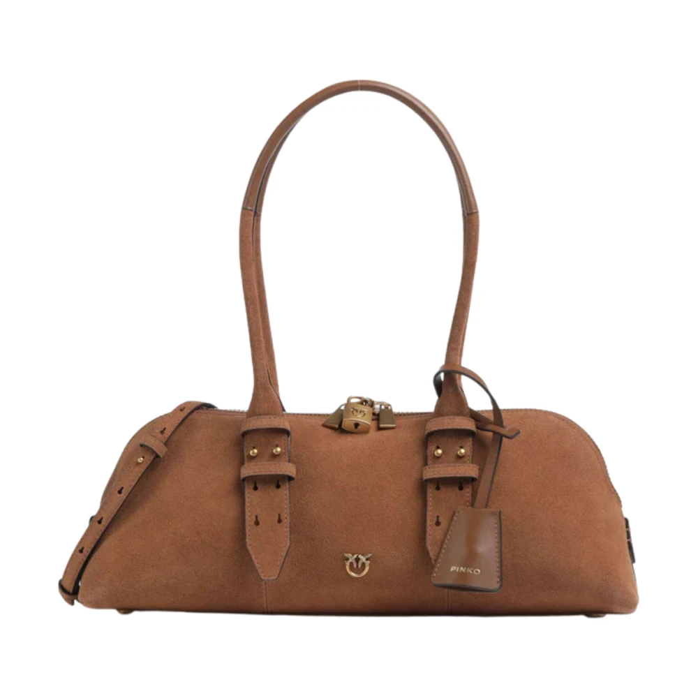 Pinko Women's Brown Bowling Horizontal Big Suede