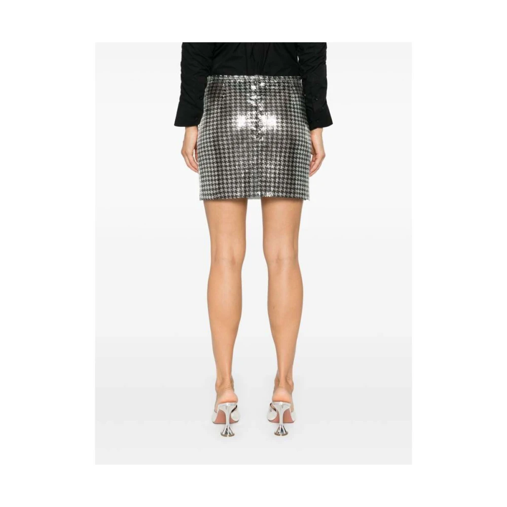 Paco Rabanne Rok met Pied-de-poule Patroon Gray Dames