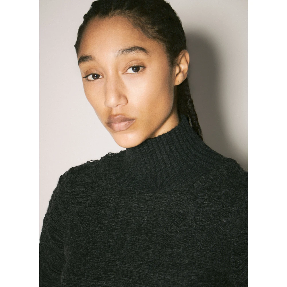 MM6 Maison Margiela Wol wollen trui met turtleneck Gray Dames