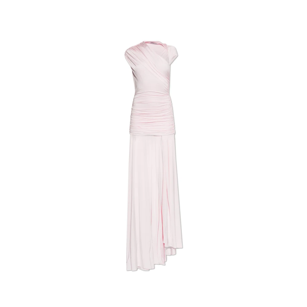Self Portrait Women's Pink Asymmetrical Draped Dress - Gowns - Xs - Dresses