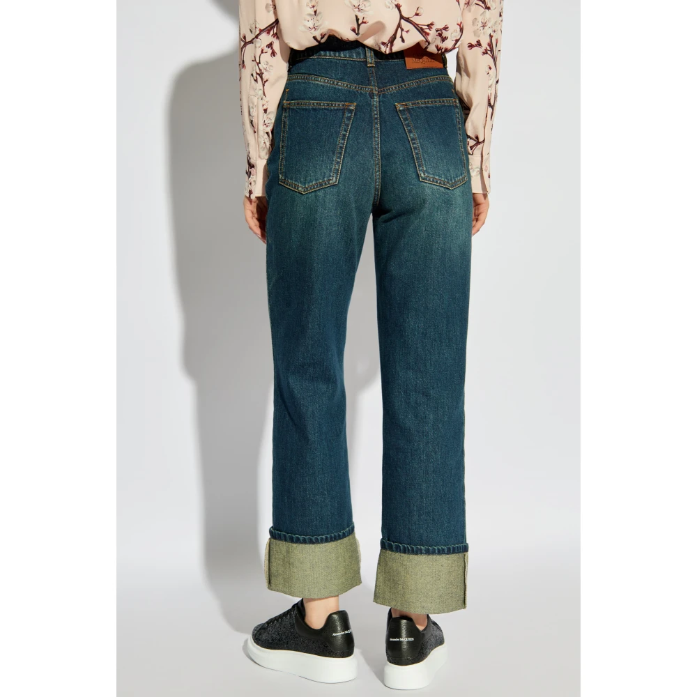 alexander mcqueen Hoge taille jeans Blue Dames