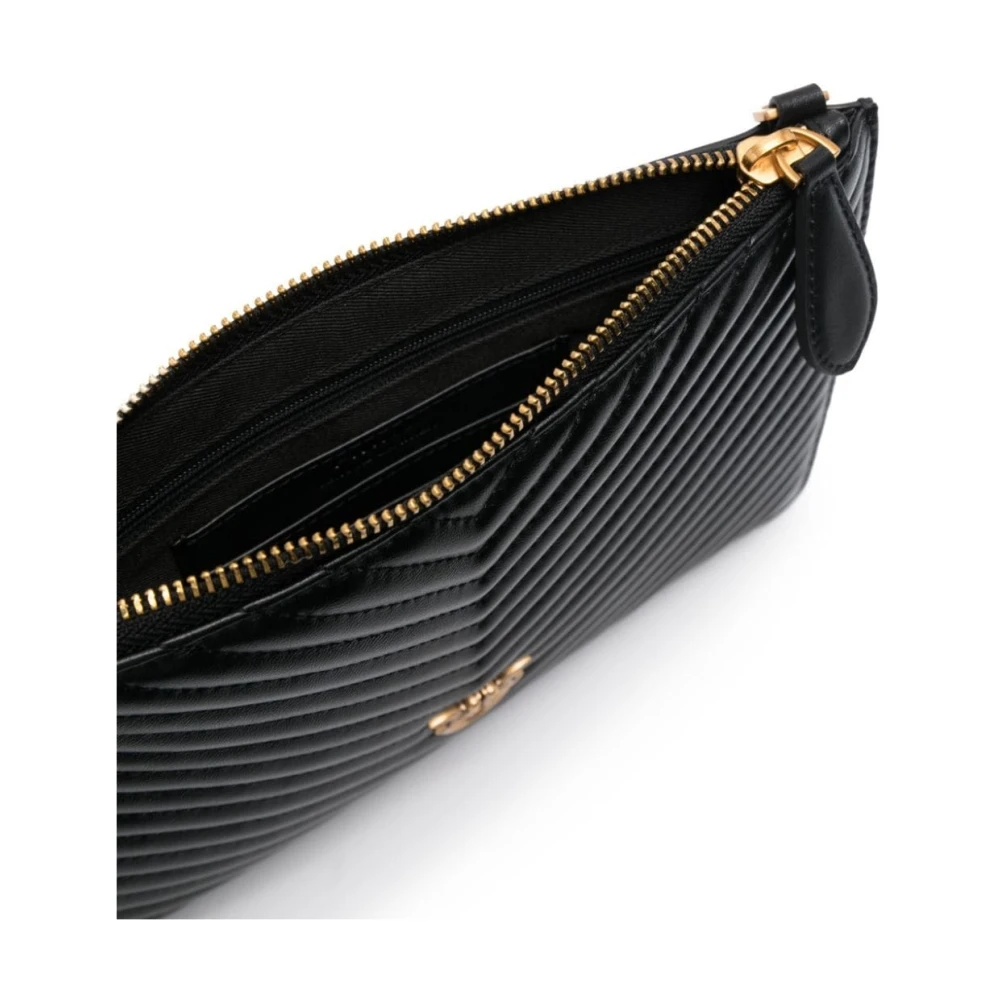 pinko Klassieke Plat Portemonnees Black Dames
