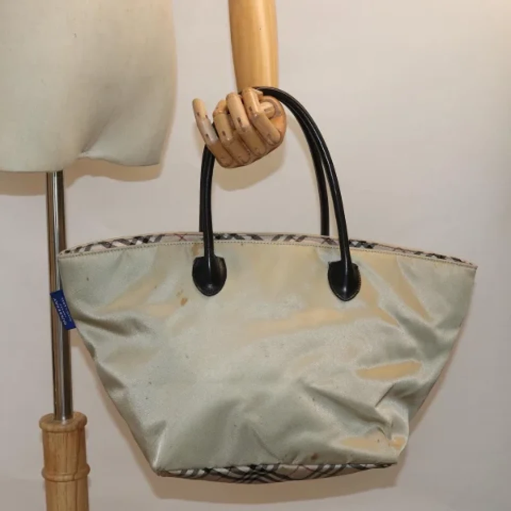 Burberry Vintage Pre-owned Fabric handbags Beige Dames