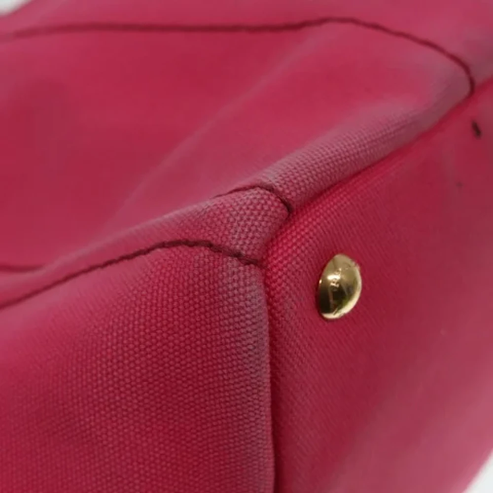 Prada Vintage Pre-owned Canvas handbags Pink Dames