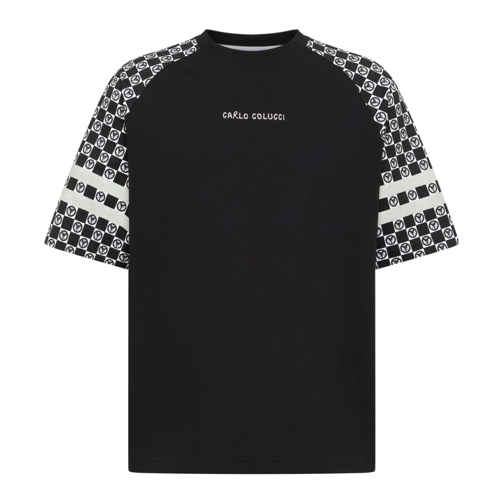 Carlo Colucci Men's Black Oversize T-Shirt X Mosaic Legacy - T-Shirts - M - Tops