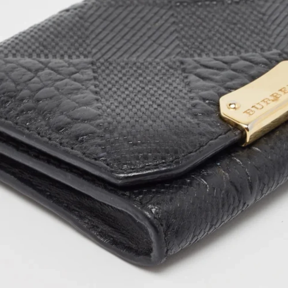 Burberry Vintage Pre-owned Leather wallets Black Dames