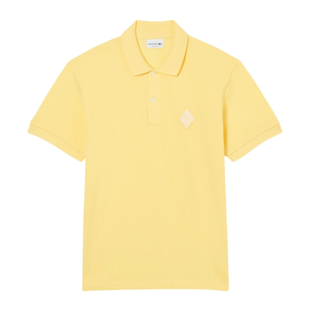 Lacoste Men's Yellow Classic Fit Piqué Polo With Emblem