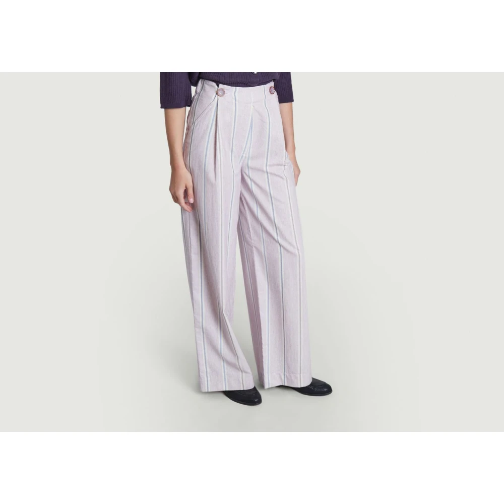 Sessun Wide Trousers Beige Dames