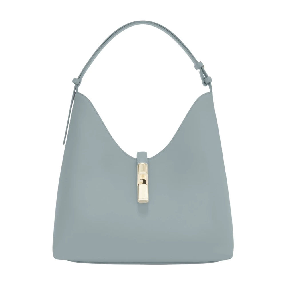 Furla Lichtblauwe leren hobo tas wolk Blue Dames