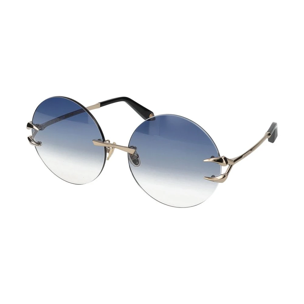 Roberto Cavalli Unisex Yellow Chic Sunglasses Oro Chiaro Lucido Style