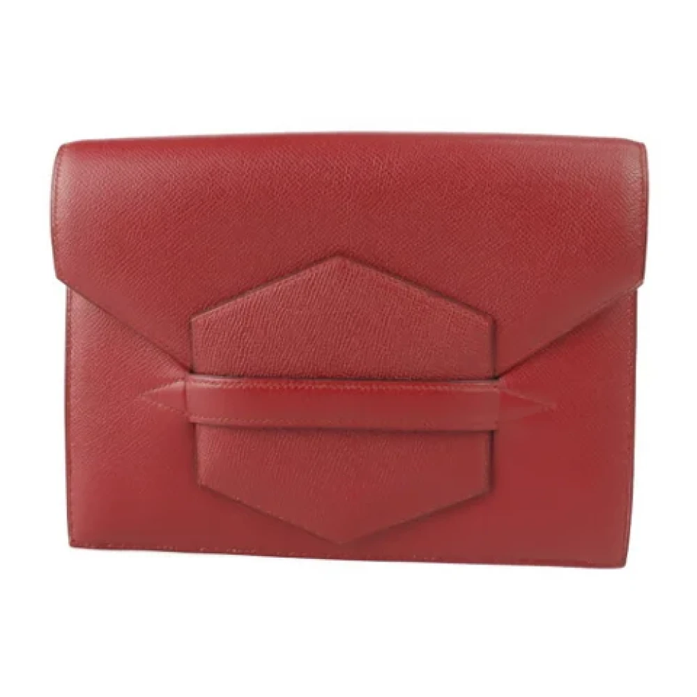 Hermès Vintage Pre-owned Leather clutches Red Dames