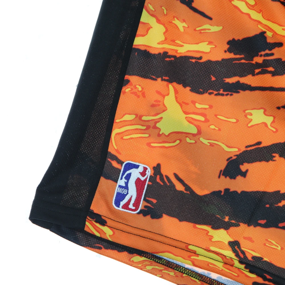 Propaganda Tiger Camo Basketball Shorts Orange Heren