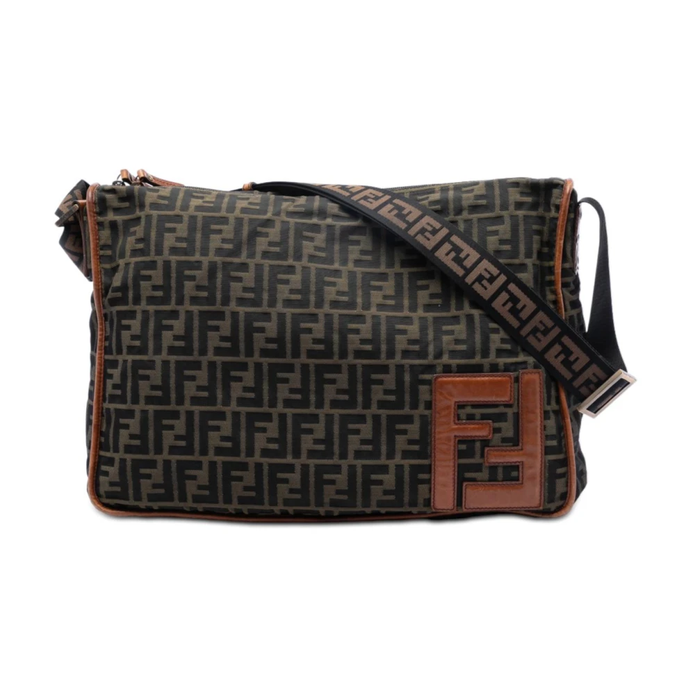 Fendi Vintage Women's Brown Vintage Cross Body Bags, One Size, Pre-Owned Textile Shoulder Bag
