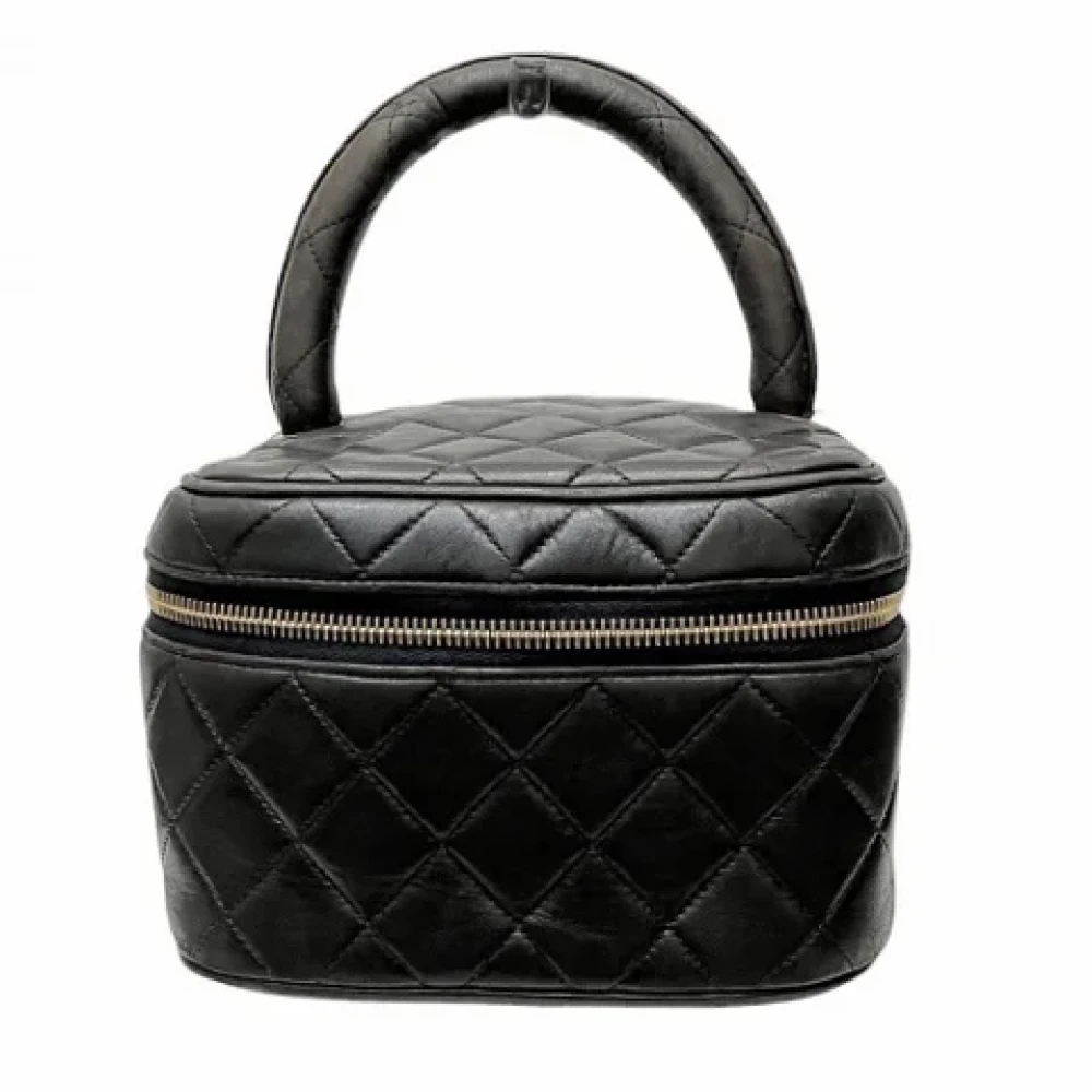Chanel Vintage Pre-owned Leather handbags Black Dames