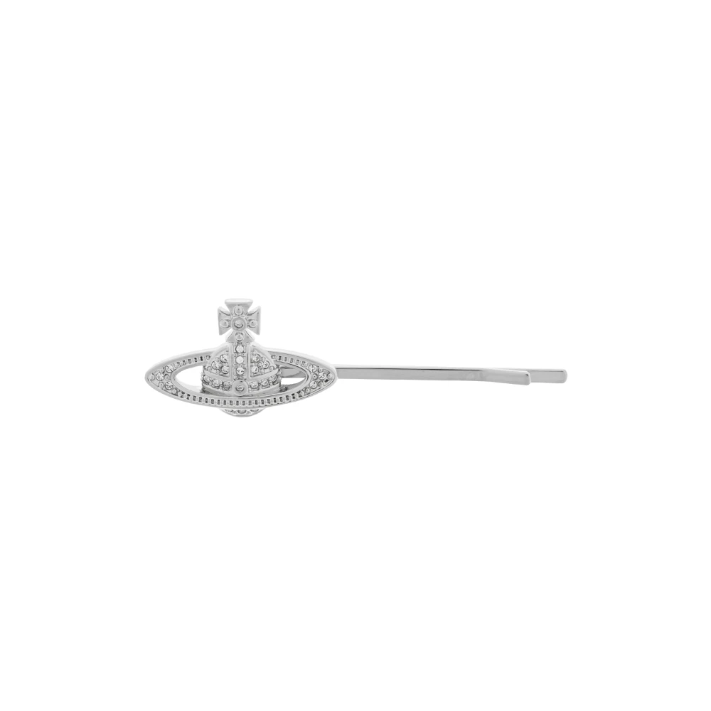 Vivienne Westwood Women's Gray Hair Clips With Logo