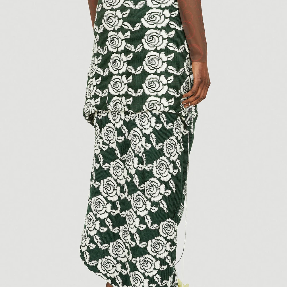 Louise Lyngh Bjerregaard Bloemen Gedrapeerd Gebreide Rok Multicolor Dames