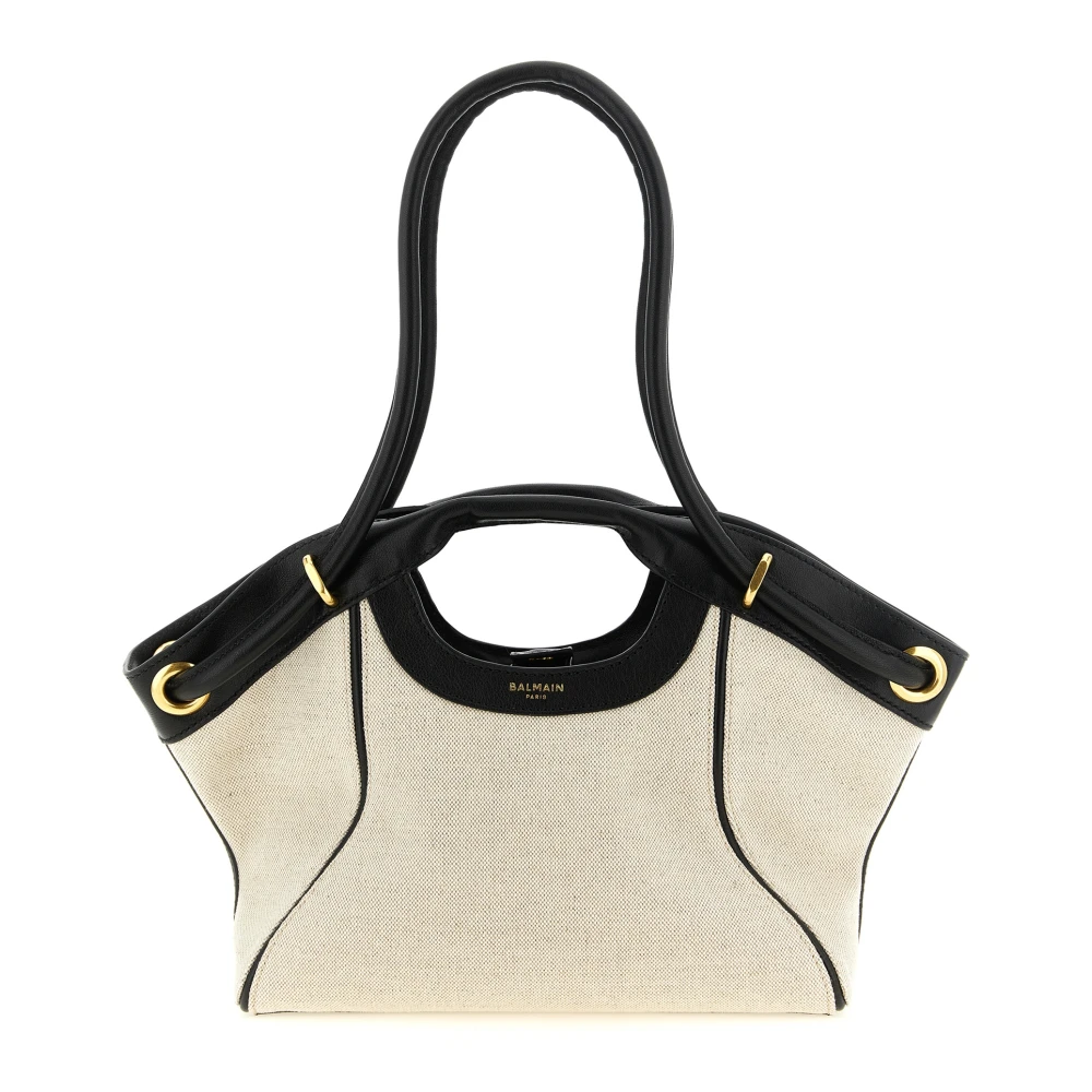 Balmain Donna Beige - Borsa Con Logo Stampato - Bags - One Size - Immagine 3
