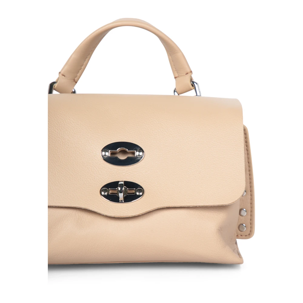 Zanellato Elegante Leren Tas Veelzijdig Ontwerp Beige Dames