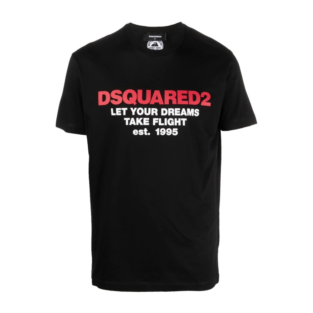 Dsquared2 Bedrukt Logo T-shirt Black Heren