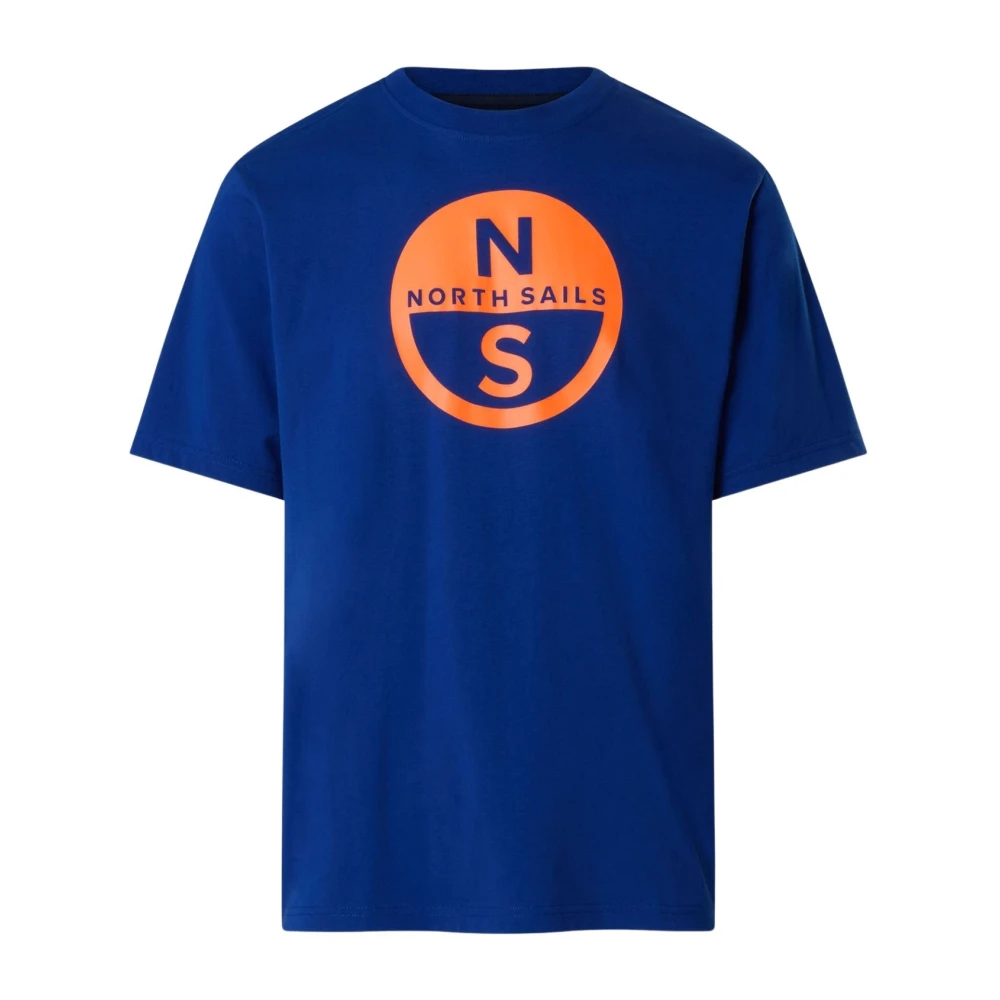 North Sails Men's Blue T-Shirts, L, Big Logo T-Shirt