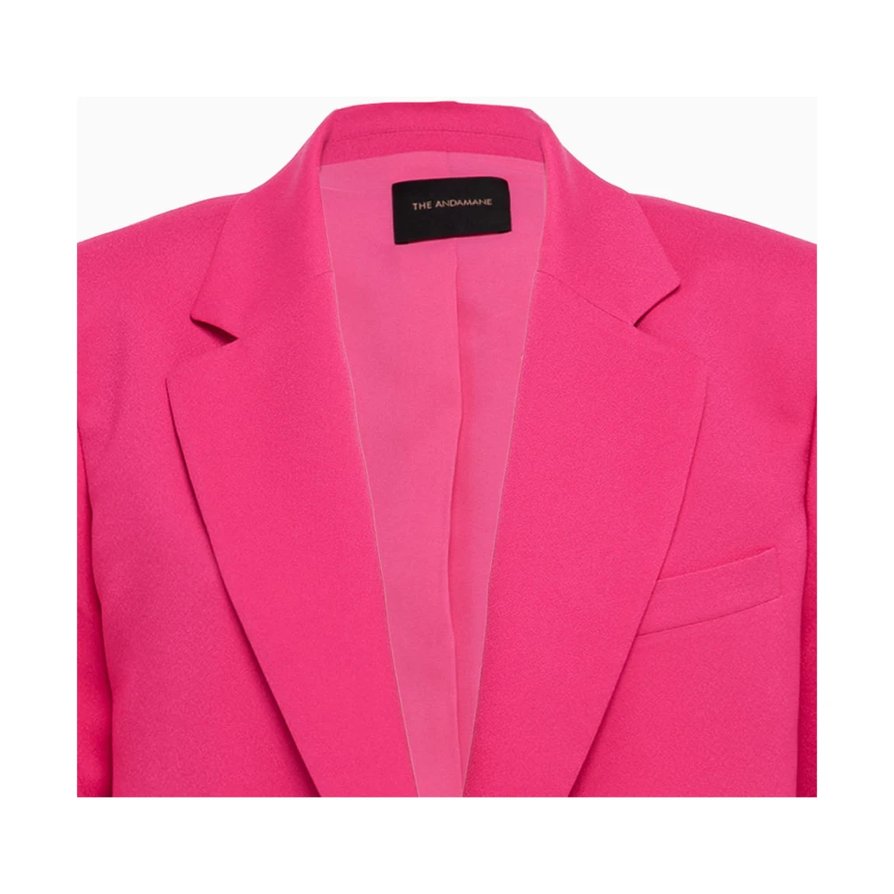 Andamane Italiaanse Guia Single-Breasted Blazer Pink Dames