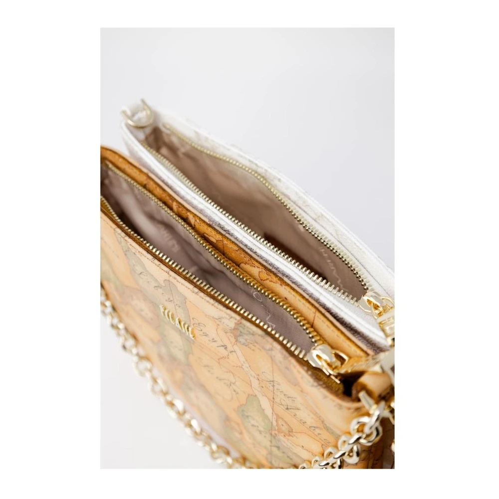 Alviero Martini 1a Classe Stijlvolle Leren Handtas Herfst Winter Collectie Beige Dames