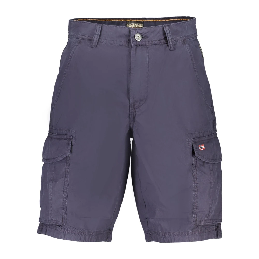 Napapijri Blauwe Bermuda Shorts met Logo Blue Heren
