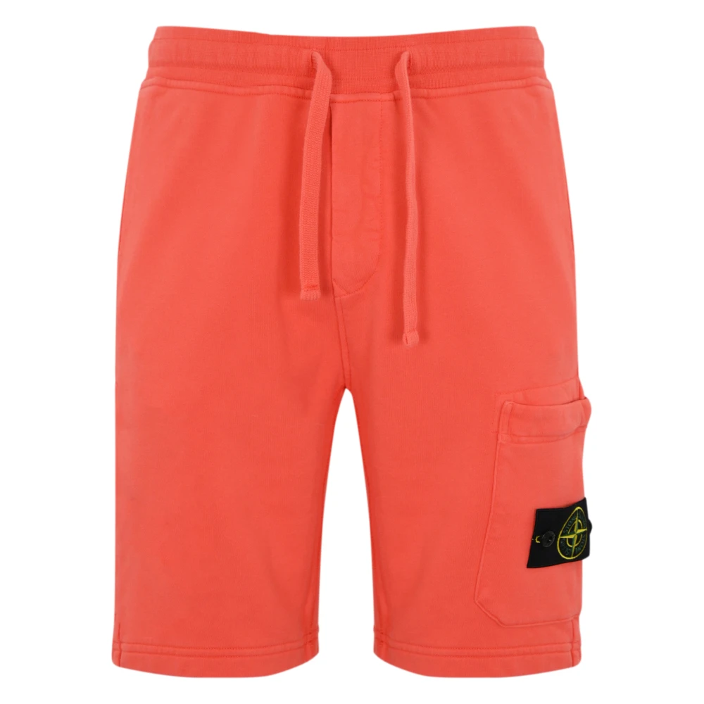 Stone Island Rode katoenen Bermuda shorts Red Heren