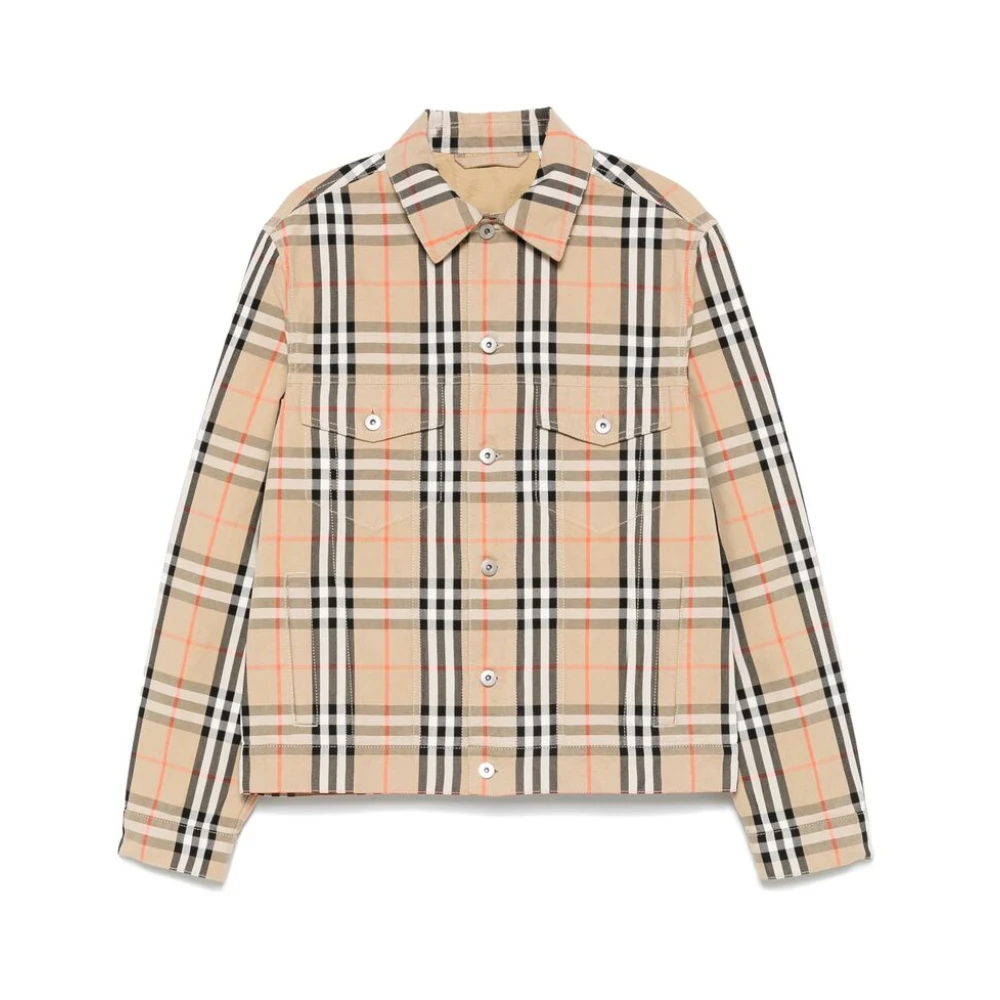 Burberry Vintage Check Canvas Jas Beige Heren