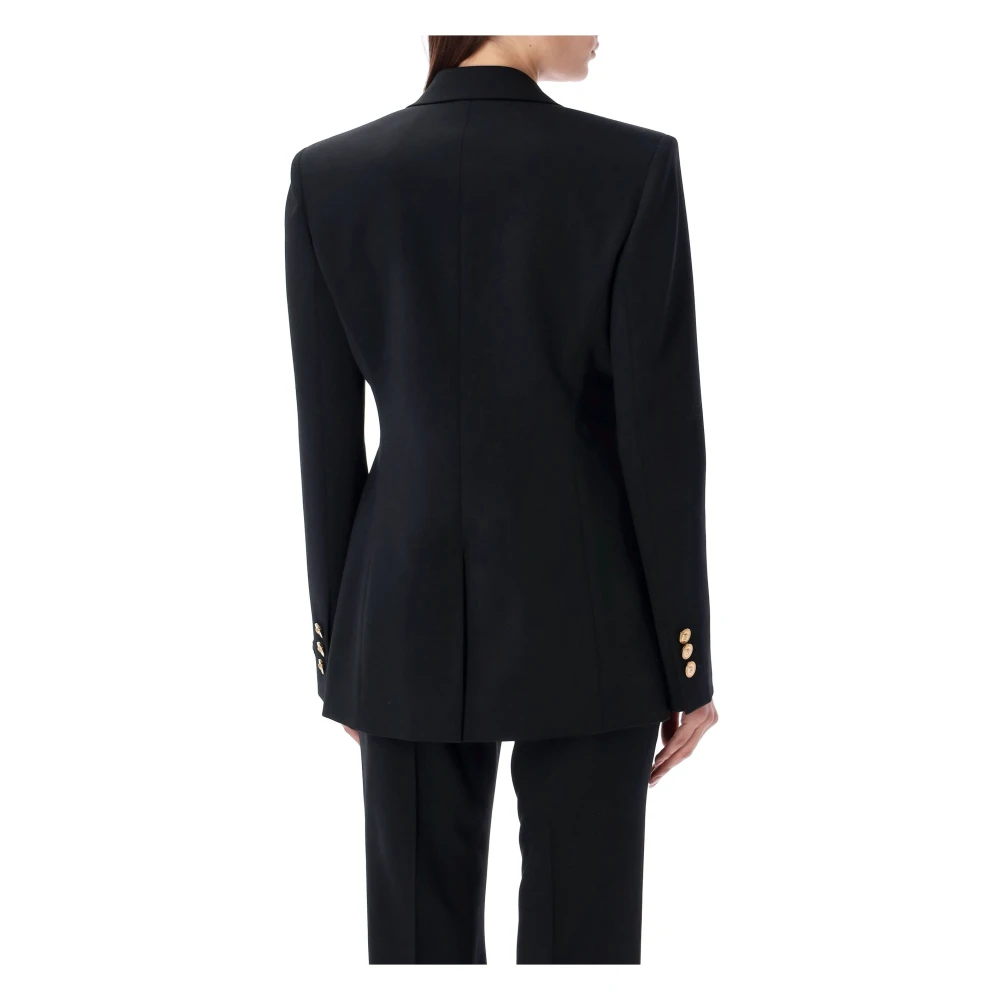 Versace Zwarte op maat gemaakte blazerjas Black Dames