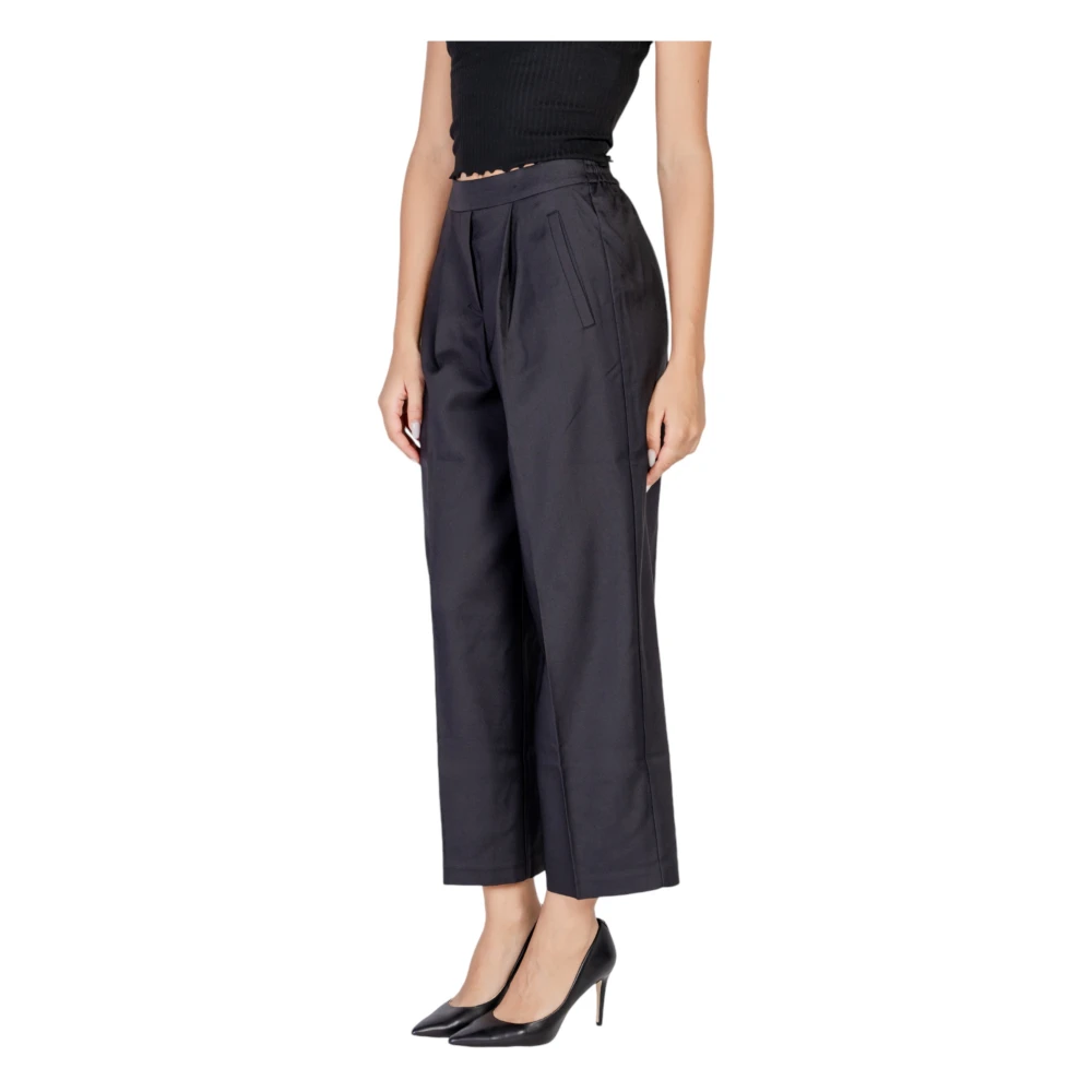 Ichi Zwarte Broek met Ritssluiting Black Dames