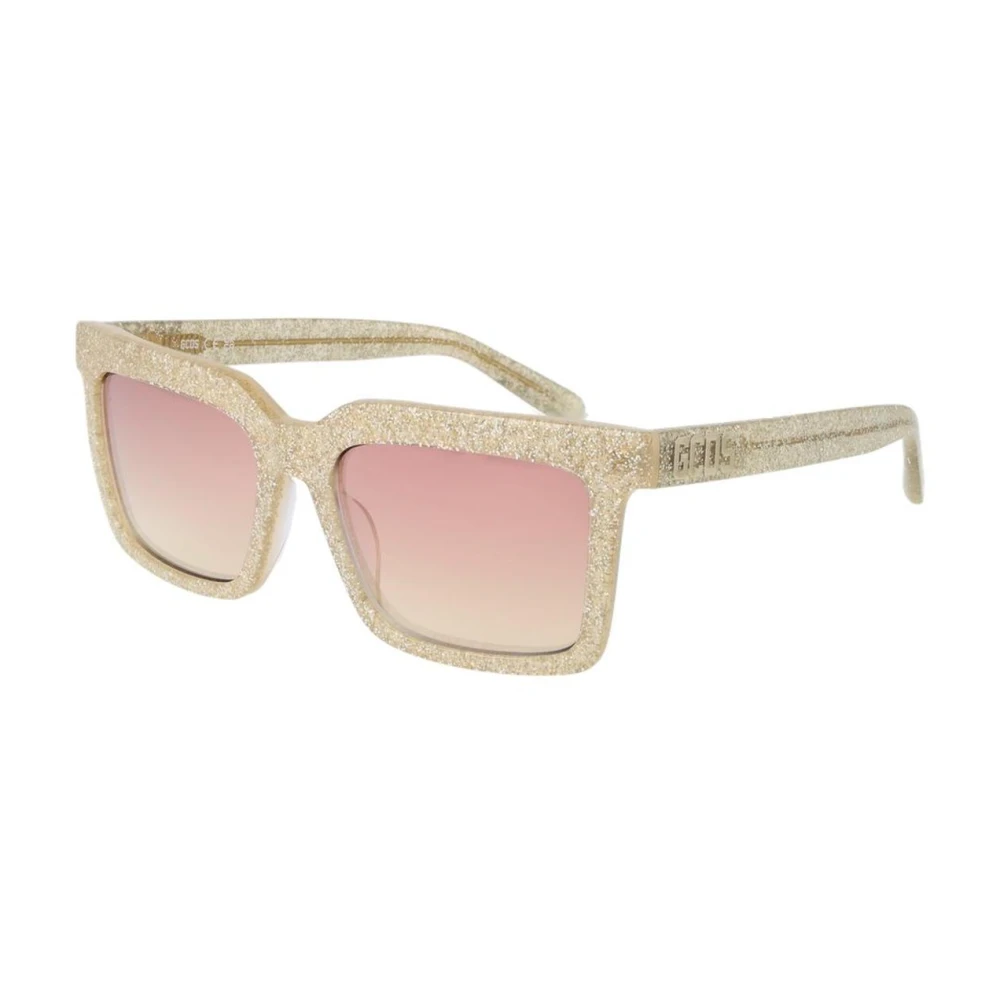 Gcds Unisex Gold Mirrored Sunglasses With Case