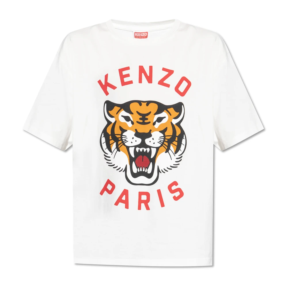 Kenzo Stijlvolle Beige T-shirts en Polos White