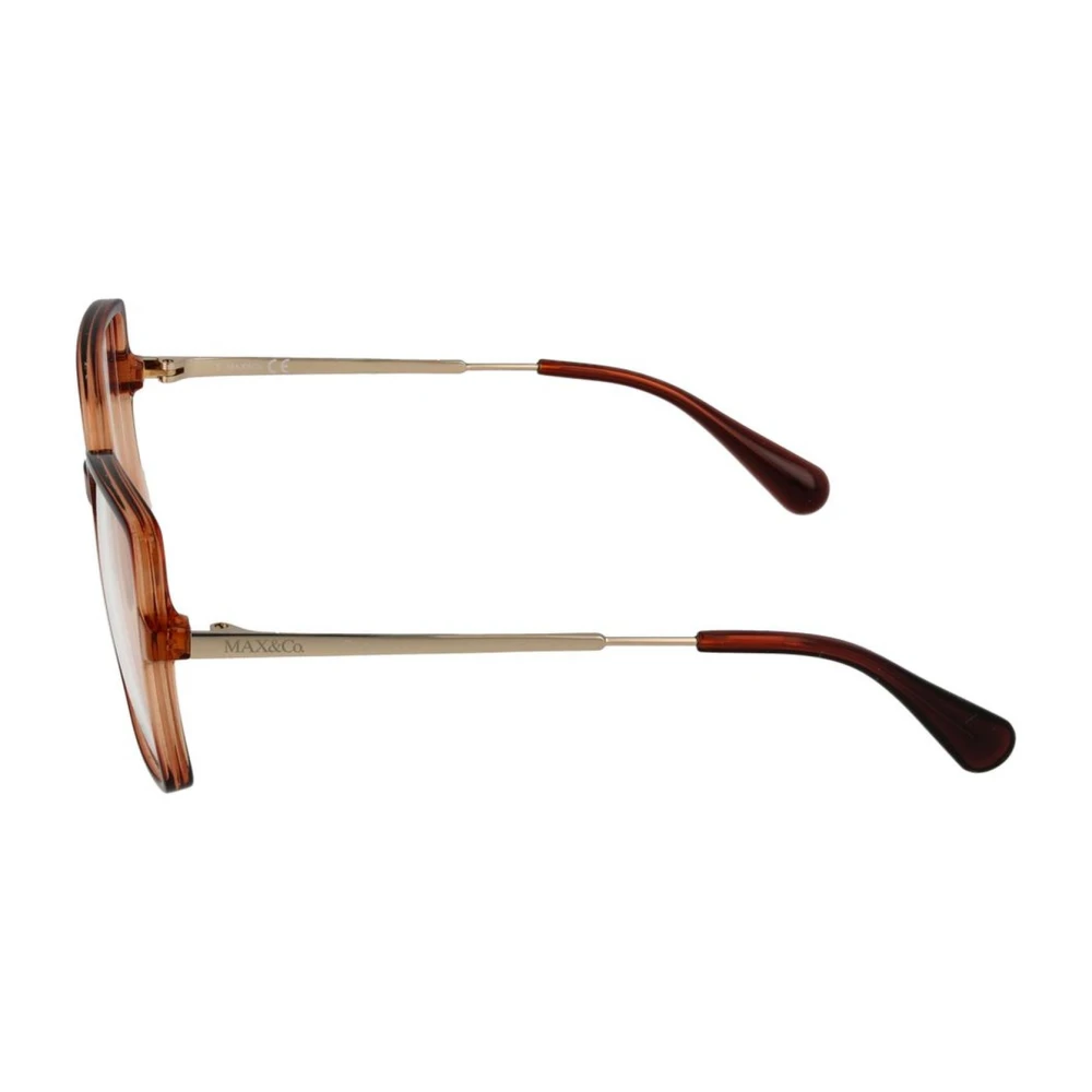 Max & Co Bruine Vierkante Plastic Optische Frames voor Vrouwen Brown Dames