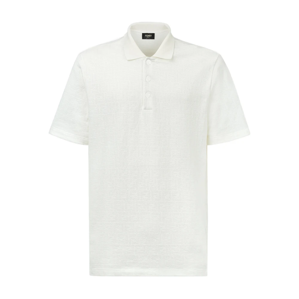 Fendi Polo Shirts White Heren
