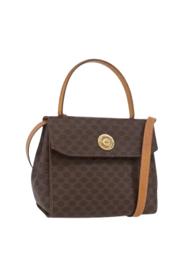 Pre-owned Vintage Macadam Canvas Hand Bag
