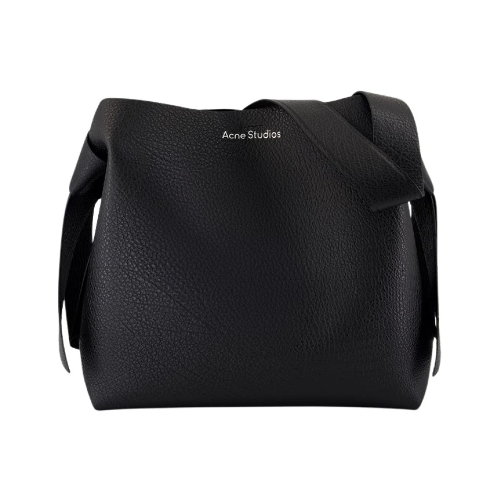 Acne Studios Zwarte leren schoudertas Musubi Black Dames