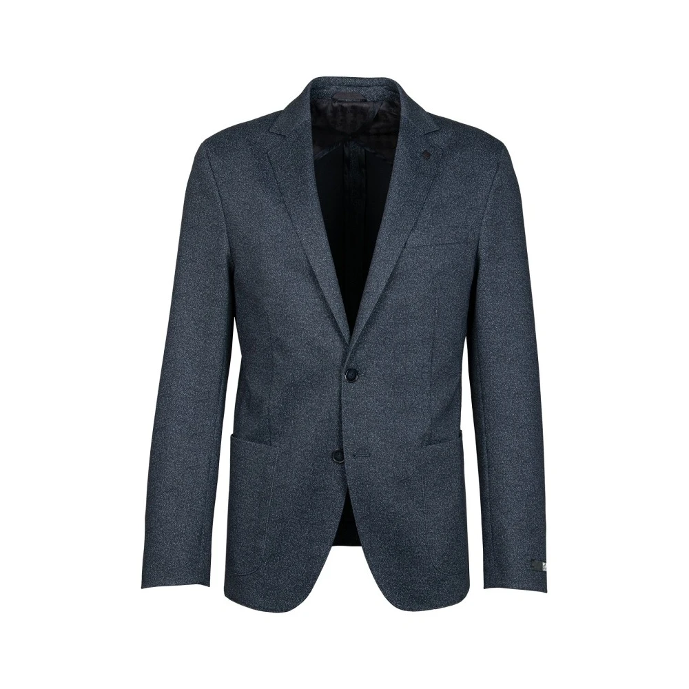 Karl Lagerfeld Broche Detail Stretch Blazer Blue Heren