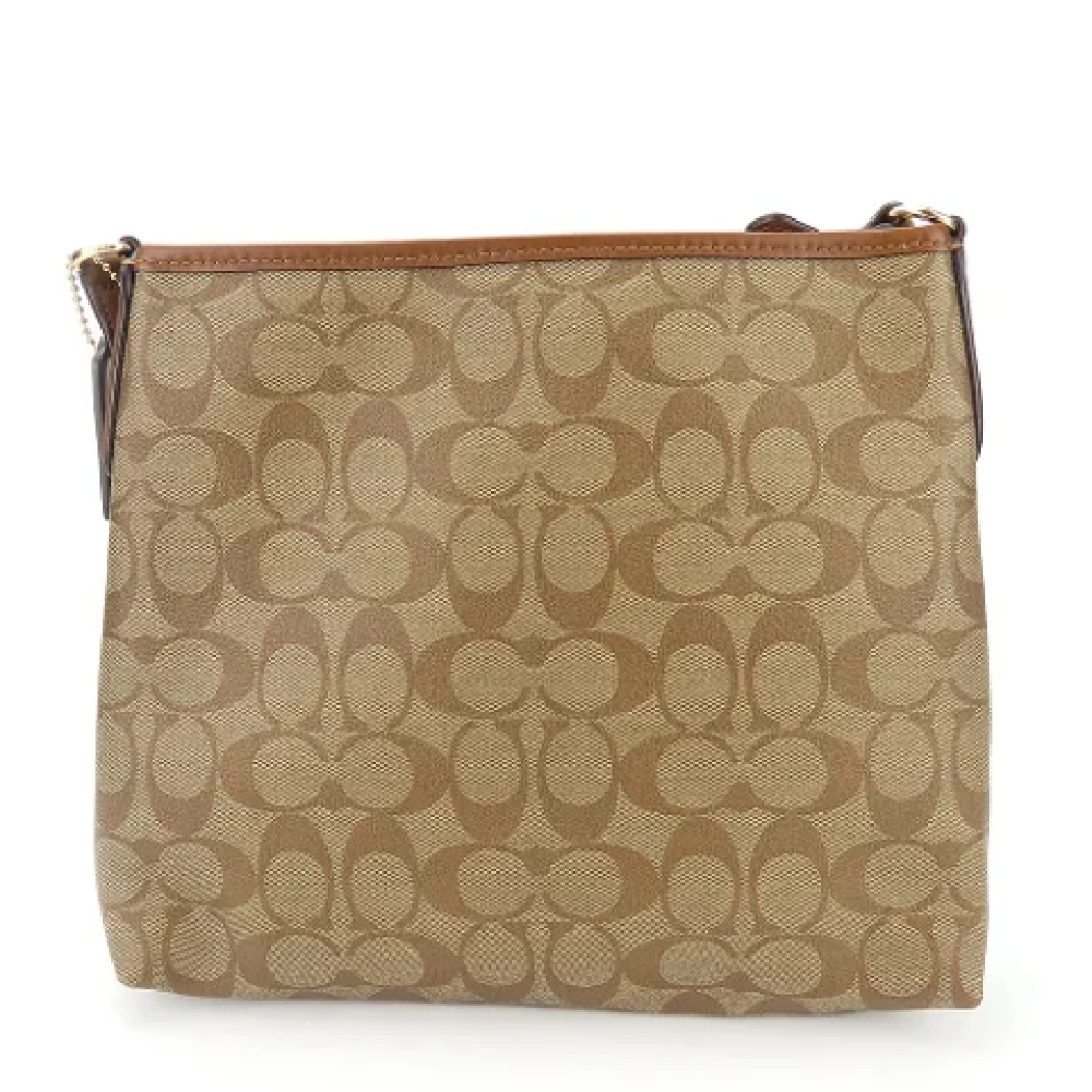 Coach Pre-owned Plastic shoulder-bags Brown Dames
