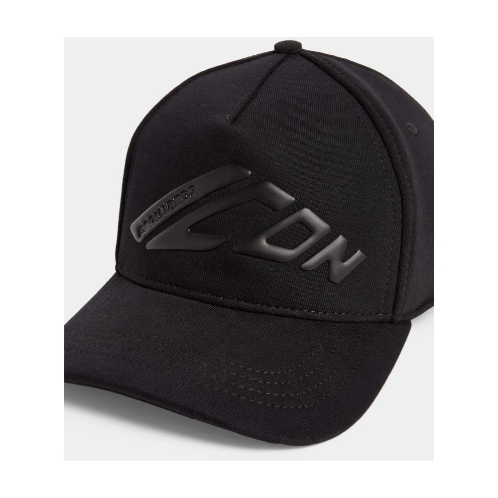 Dsquared2 Verweerde Katoenen Baseballpet Iconische Stijl Black Heren