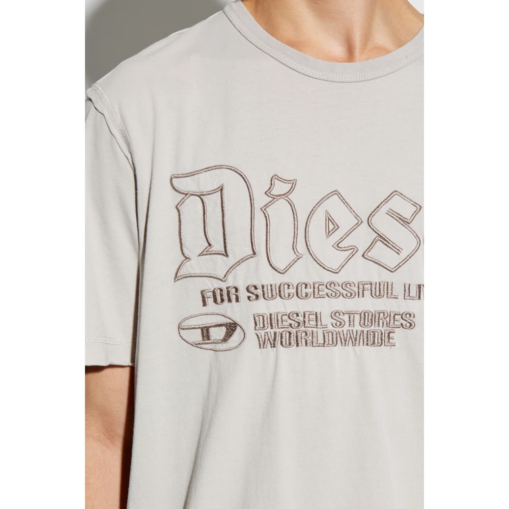Diesel T-shirt `T-Rawjust` Gray Heren