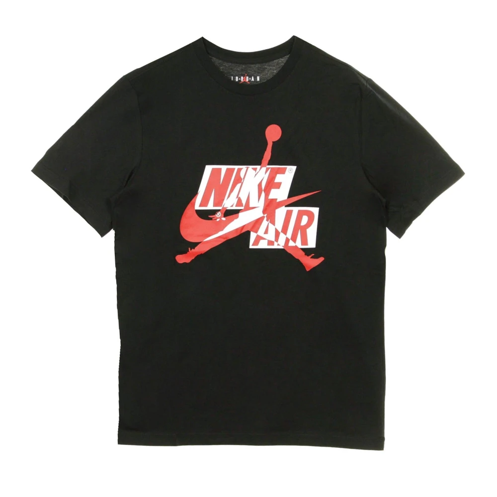 Jordan Klassiek Heren T-shirt Zwart Rood Wit Black Heren
