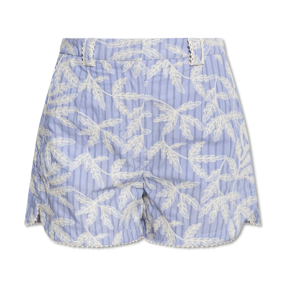 Munthe Shorts met kantpatroon Fidelma Blue Dames